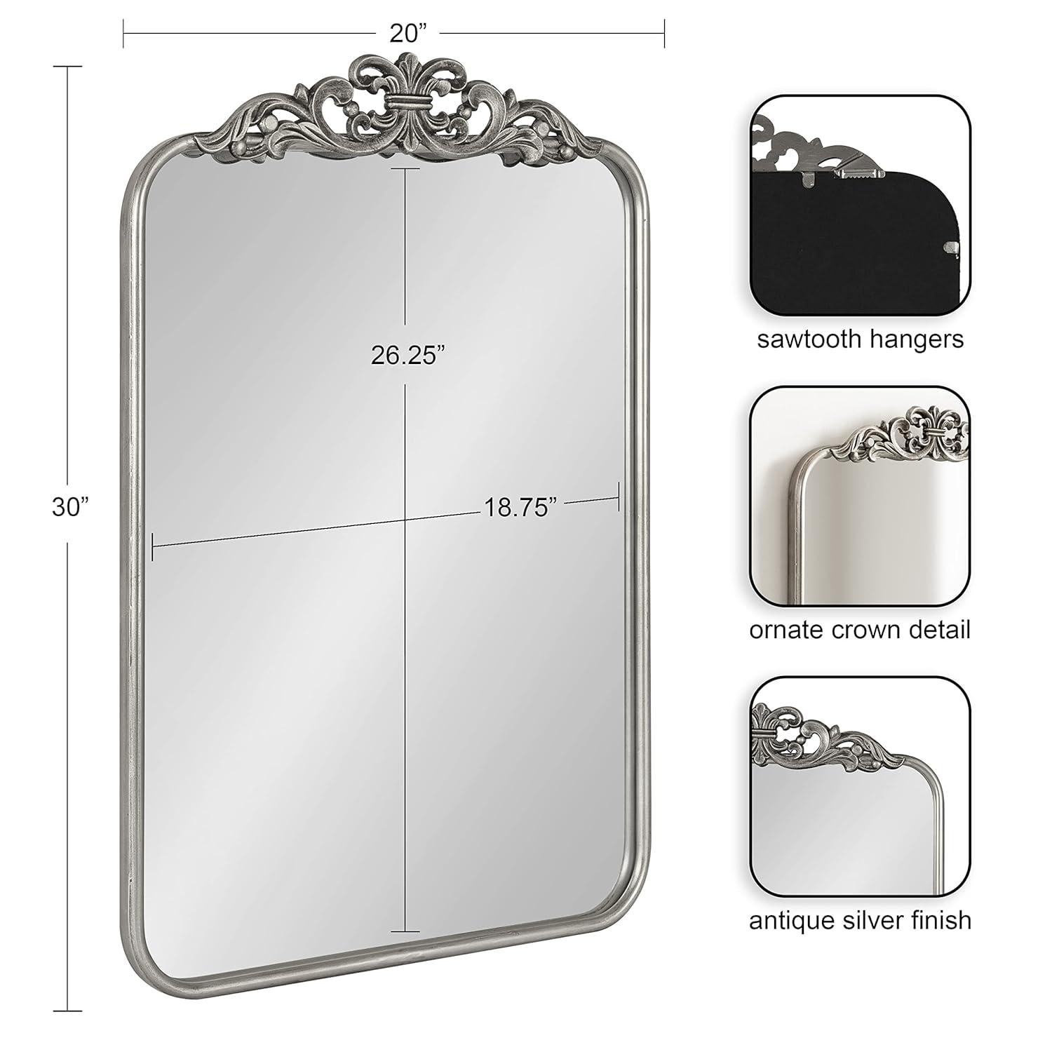 Kate and Laurel Laubry Ornate Framed Wall Mirror, 20x30, Gold