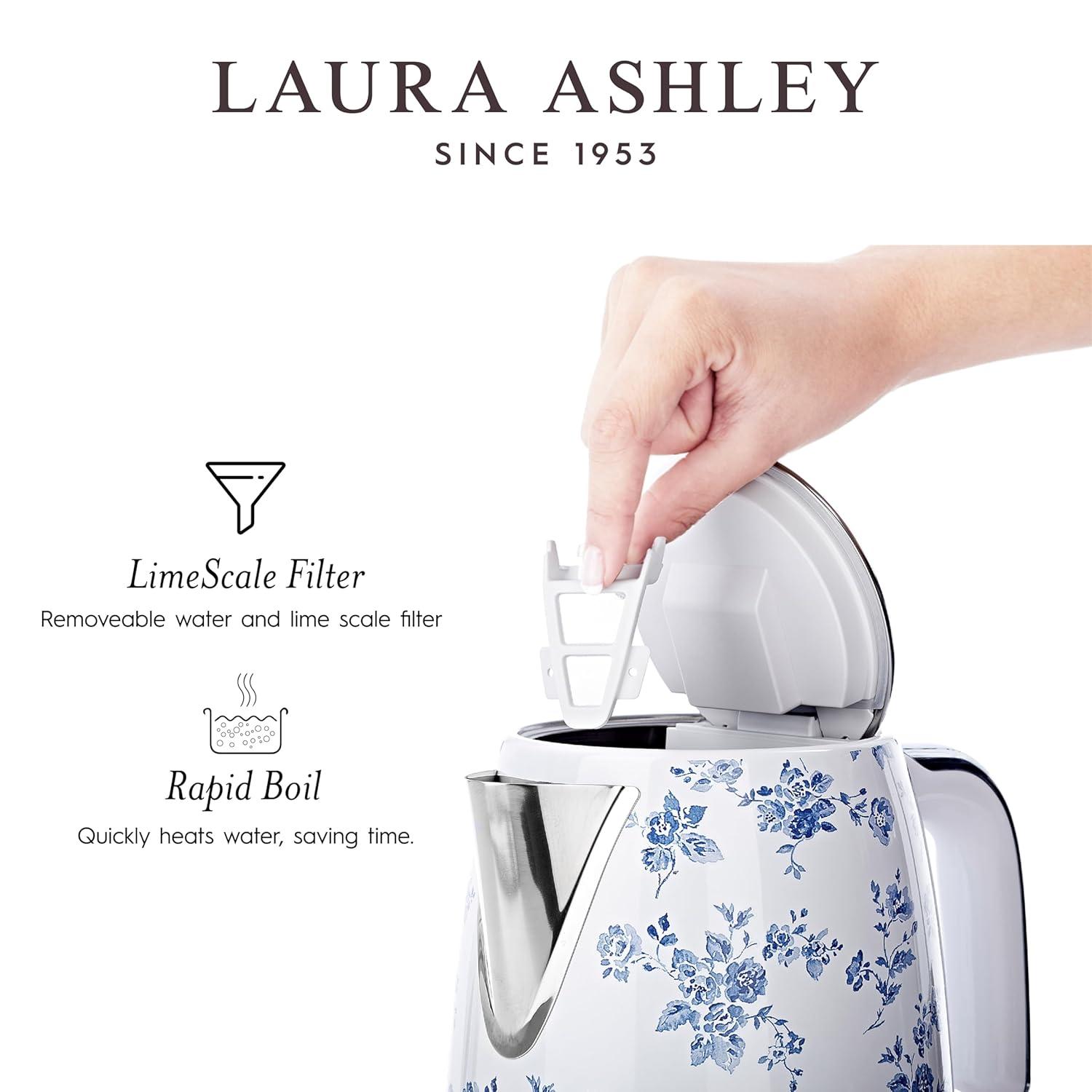 Laura Ashley VQ Laura Ashley 1.7 Liter Jug Kettle, China Rose