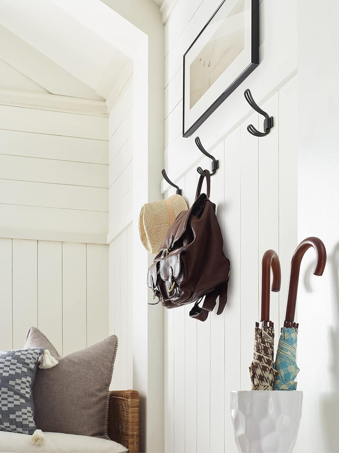 Vinland Transitional Double Prong Decorative Wall Hook