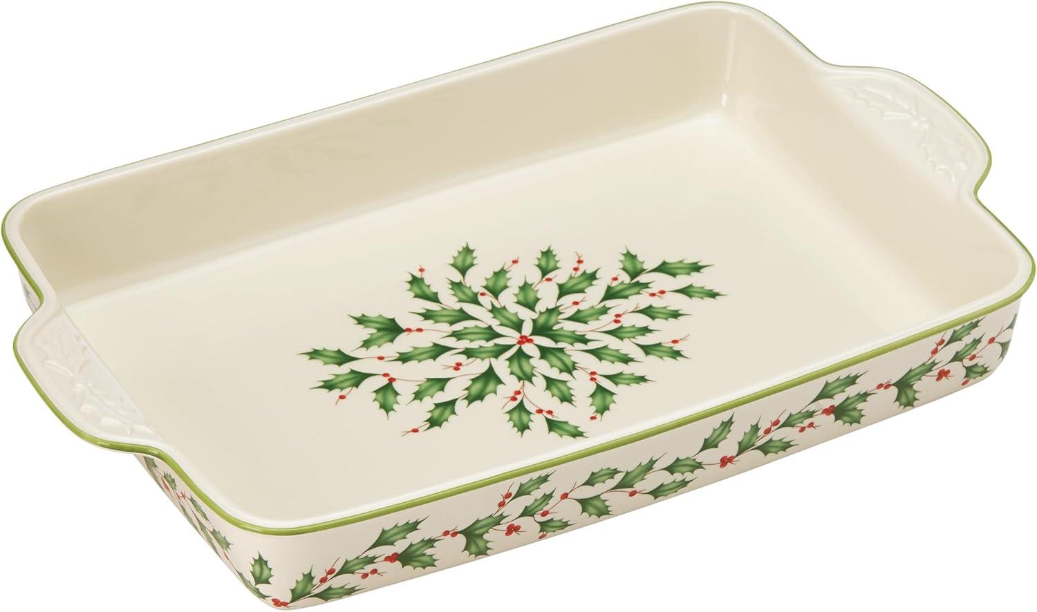 Holiday 4 Qt. Porcelain Rectangular Baker