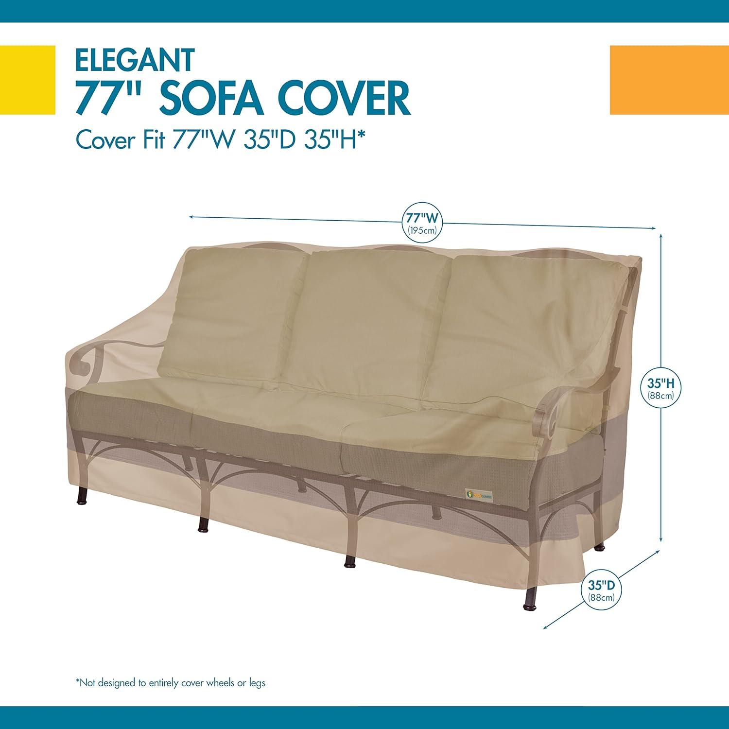 Duck Covers Elegant Waterproof 79 Inch Patio Sofa Cover