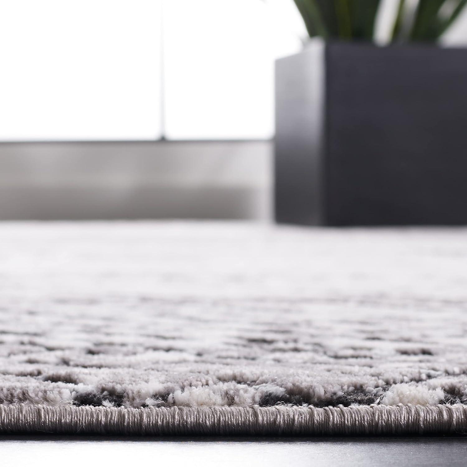 Amelia ALA275 Power Loomed Area Rug - Gray/Charcoal - 6'7"x6'7" - Safavieh.