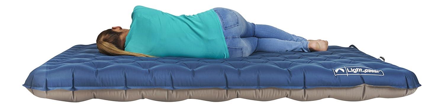 Blue Raised Full TPU Air Bed with Pump
