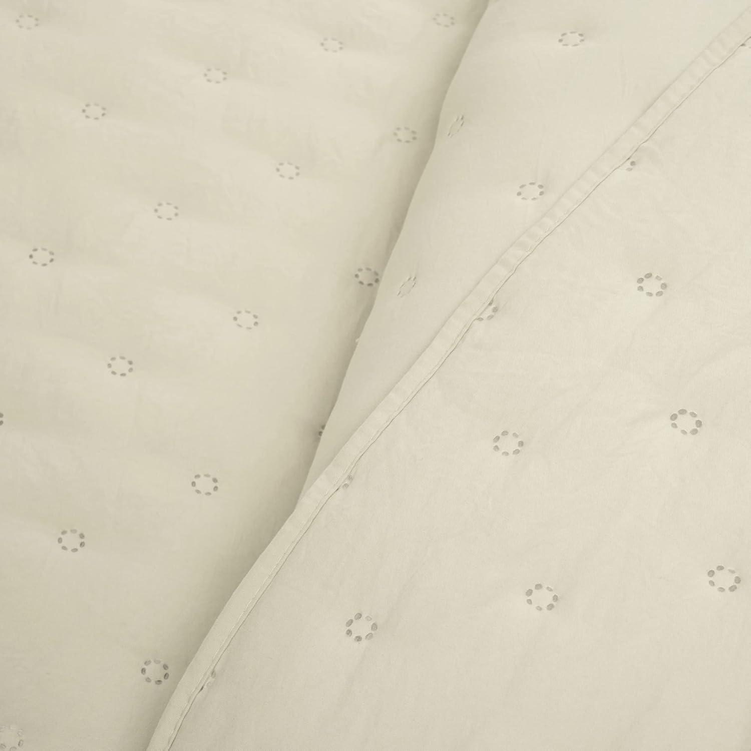 Reyna Ruffle Microfiber Reversible 3 Piece Quilt Set (Set of 3)