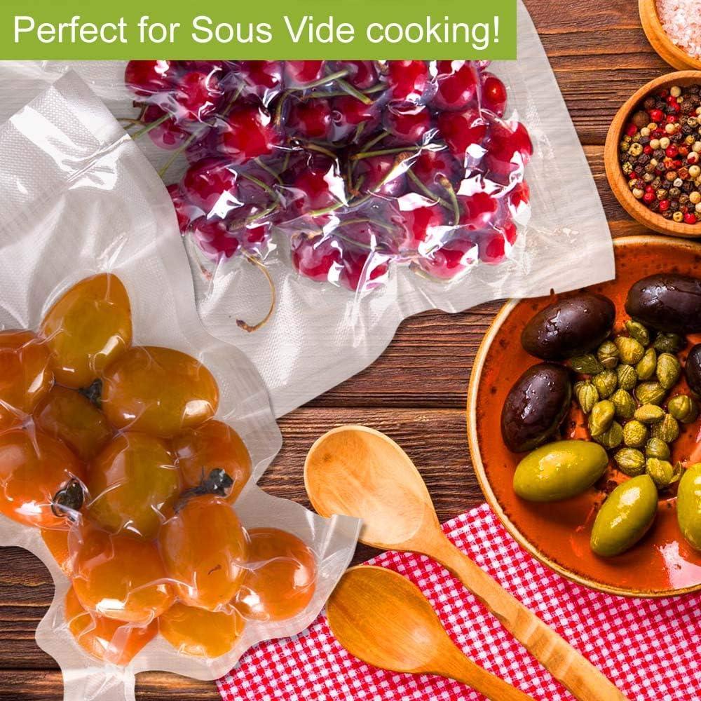 VacYaYa 200 Gallon Size 11 x 16inch Food Saver Vacuum Cleners Sealer Bags for Food Storage,Seal a Meal Freezer Bags with BPA Free