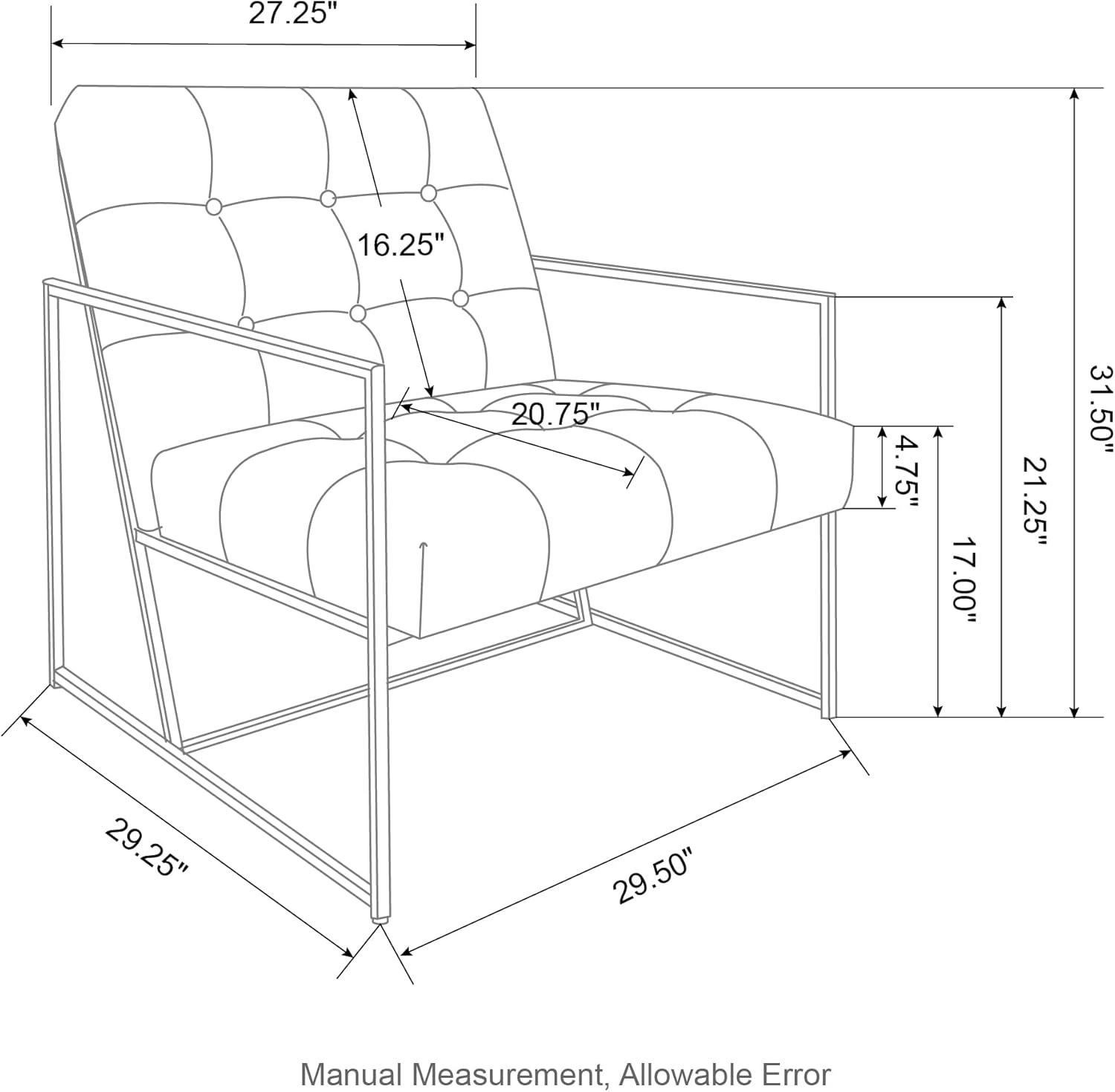 29.5" W Tufted Armchair
