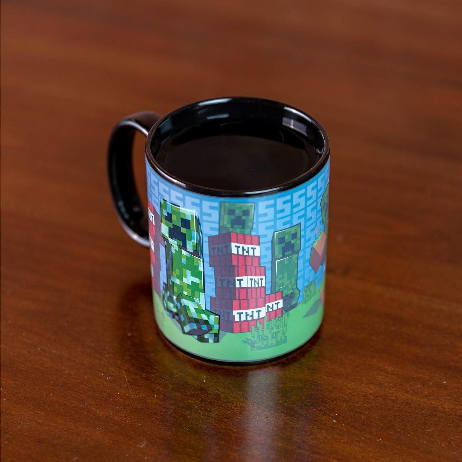 Minecraft Black Ceramic Heat Change Creeper Mug