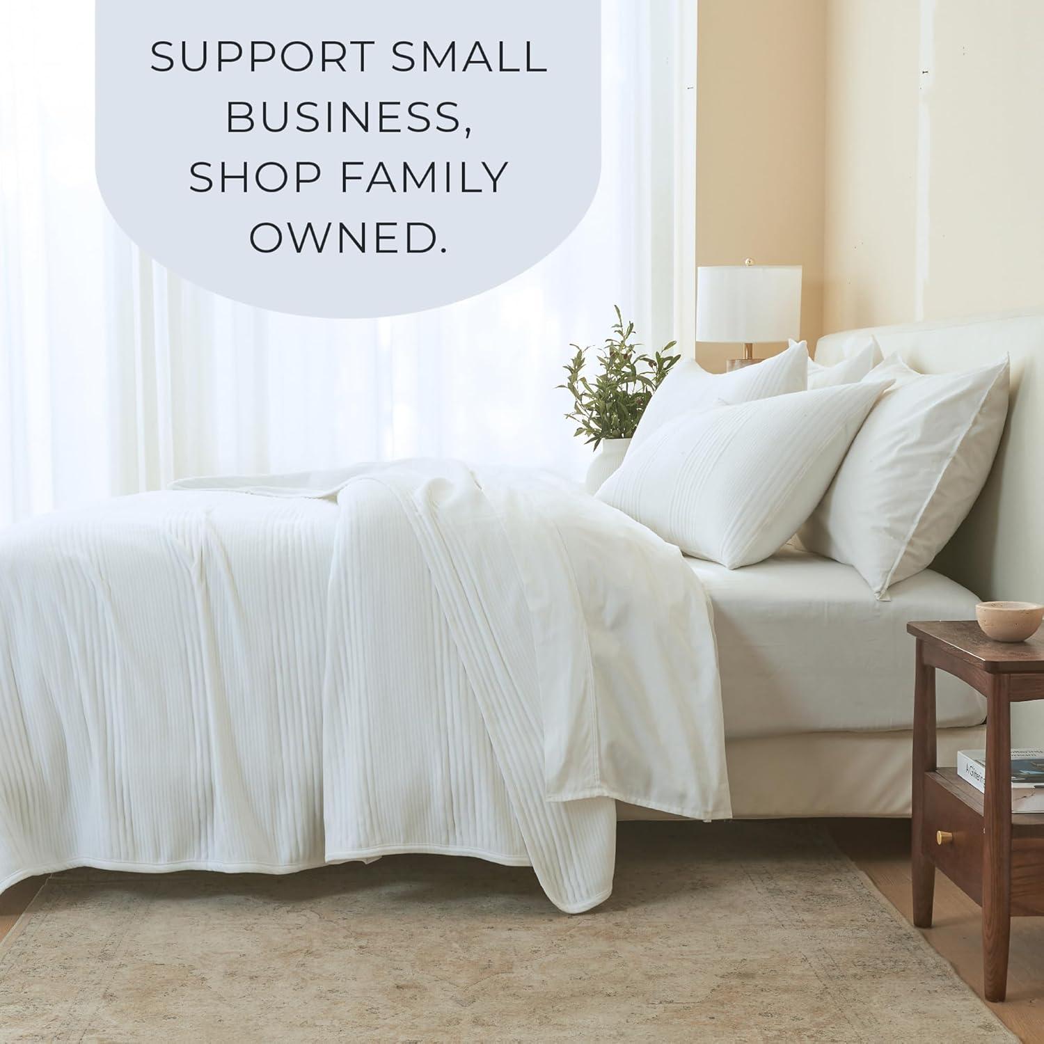 FreshFolds Jersey Cotton Blend Stitched Quilt Set with Shams