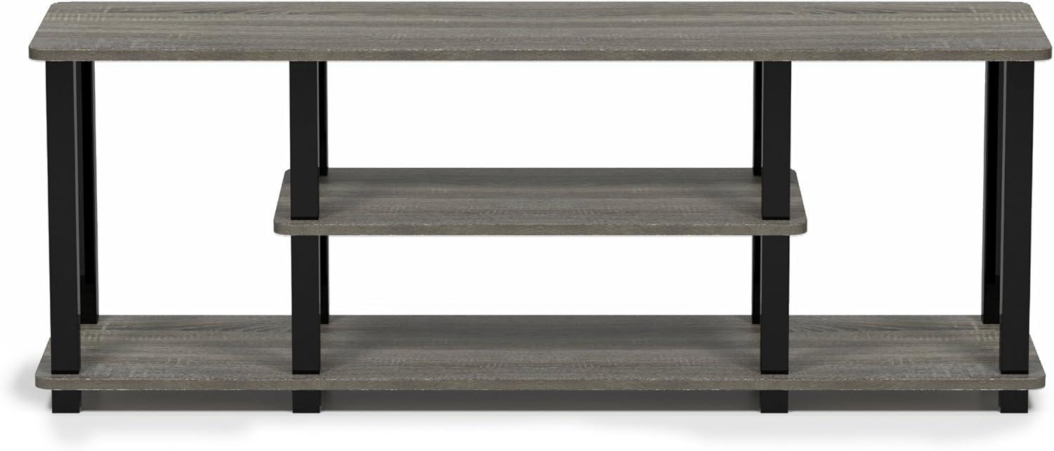 Furinno Turn-S-Tube 3-Tier TV Stand with Square Tube, Gray