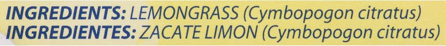 McCormick No Artificial Flavors Caffeine Free Lemongrass Tea 25 Count Box, 0.89 oz Box