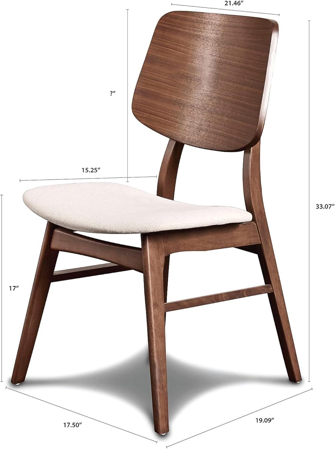 New Classic Furniture Oscar Oval Back Dining Chairs, Walnut (Set of 2)