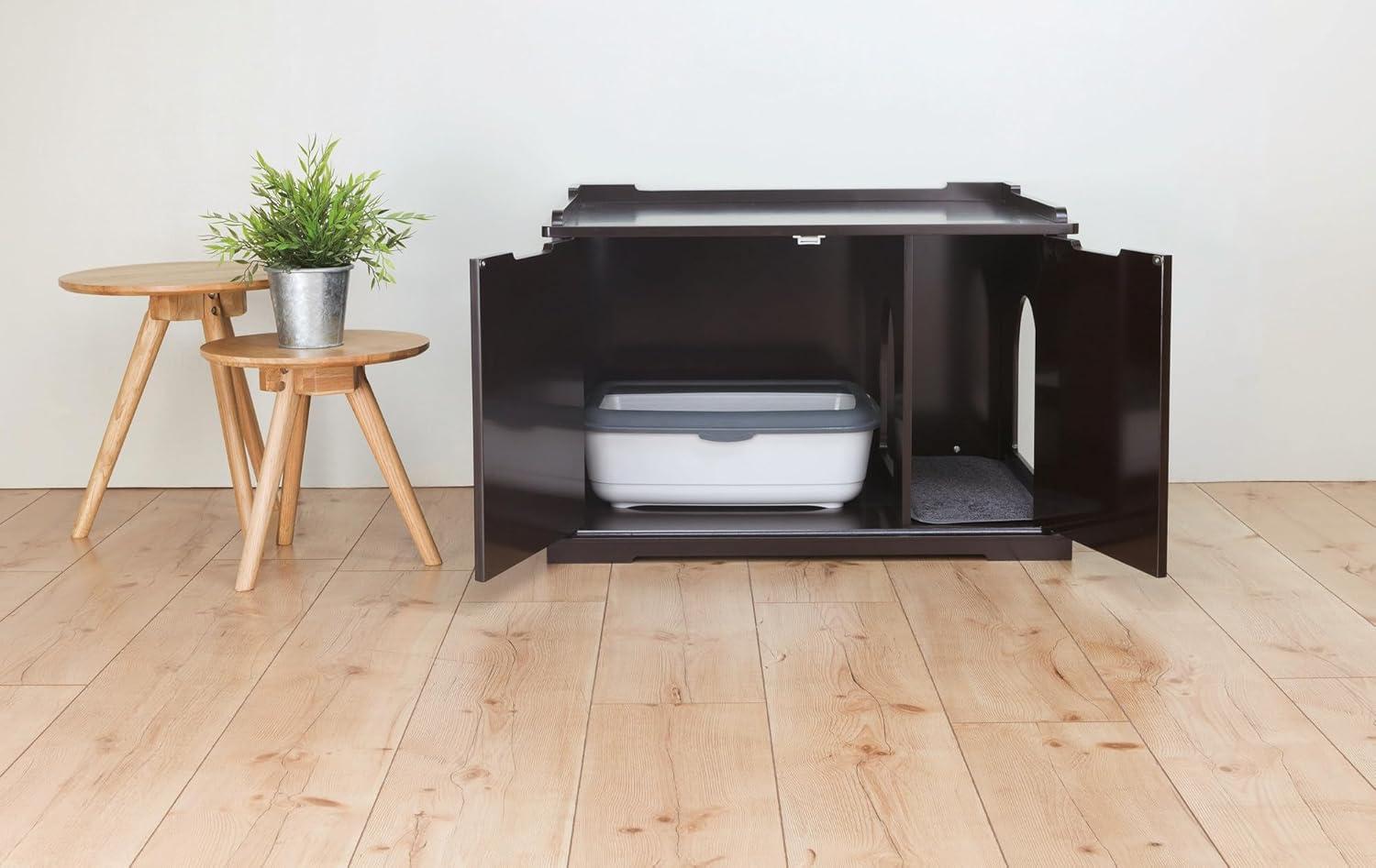 TRIXIE XL Furniture Style Litter Box Enclosure and Pet Home, Hidden Cat Litter Box