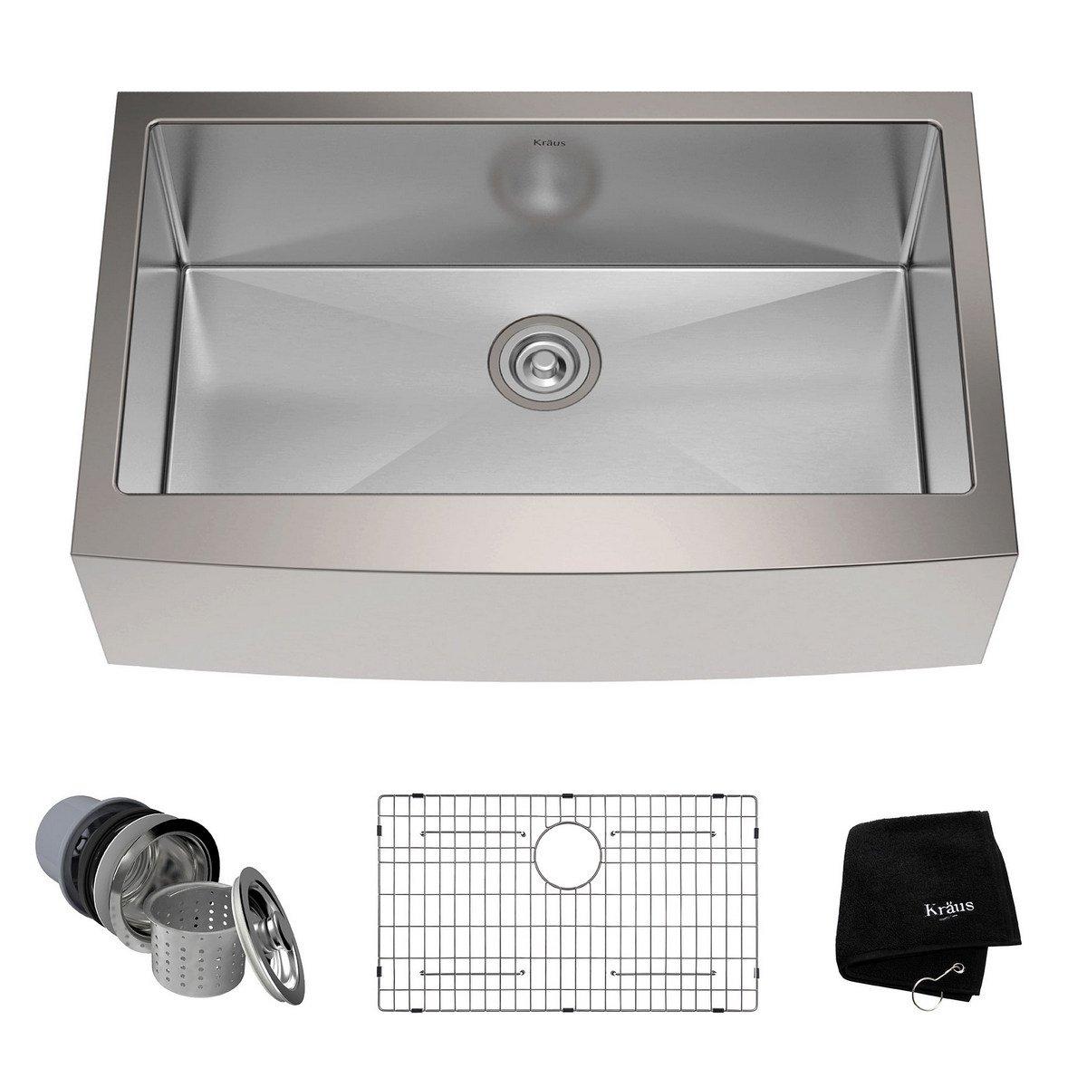LUKX Farmhouse Single Bowl Stainless Steel Kitchen Sink HU3322S