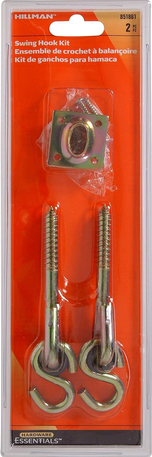 Hillman 851861 Zinc & Yellow Dichromate Swing Hook Kit