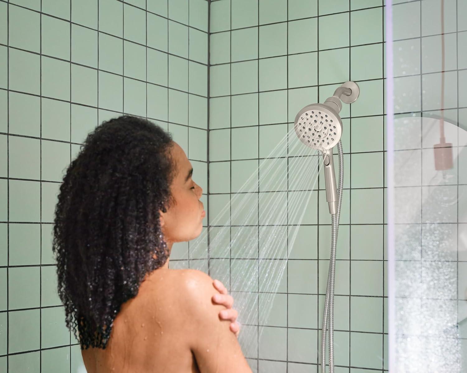 Verso Brushed Nickel Handheld Shower with Magnetix Docking