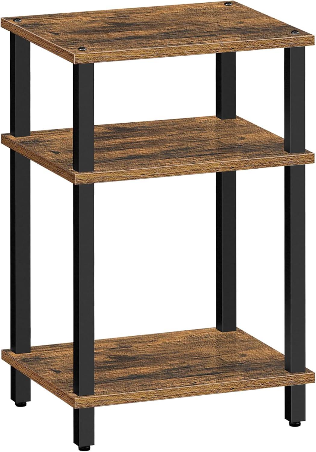 End Table, Set of 2, Side Table, Nightstand, 2-Tier Storage Shelf, Sofa Table for Small Space, Living Room, Bed Room TB01BB035