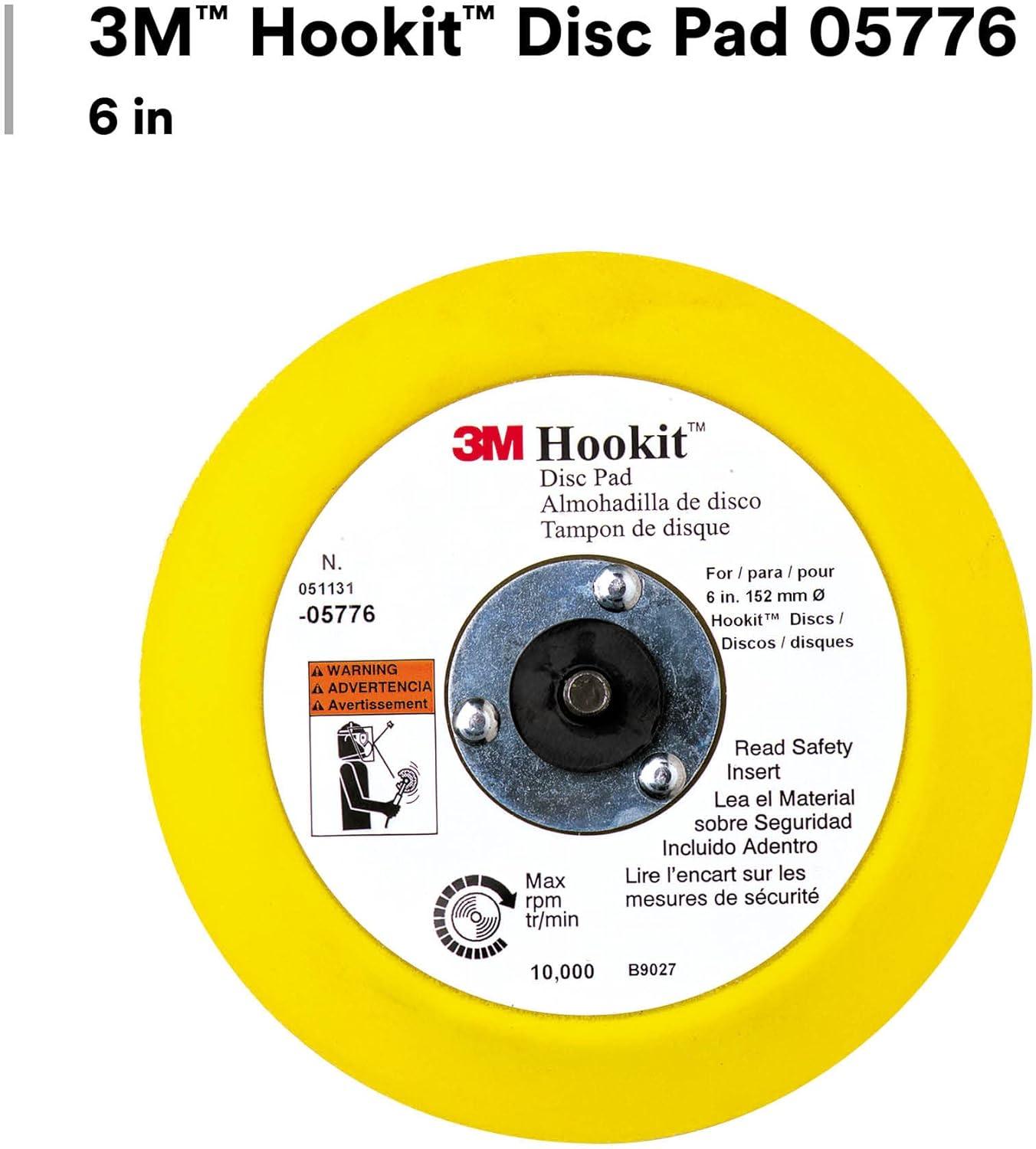 3M Yellow 6" Hookit Disc Pad for Sanding