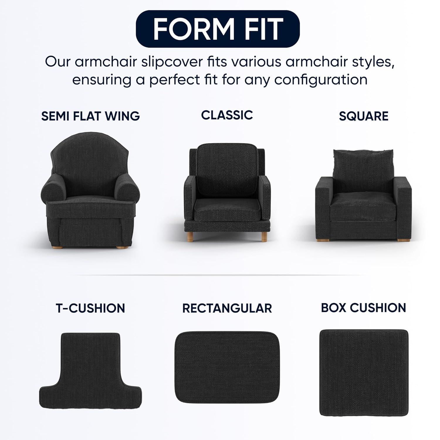 Stretchy Slipcover for Armchair- Premium Quality & Style - Jacquard Collection