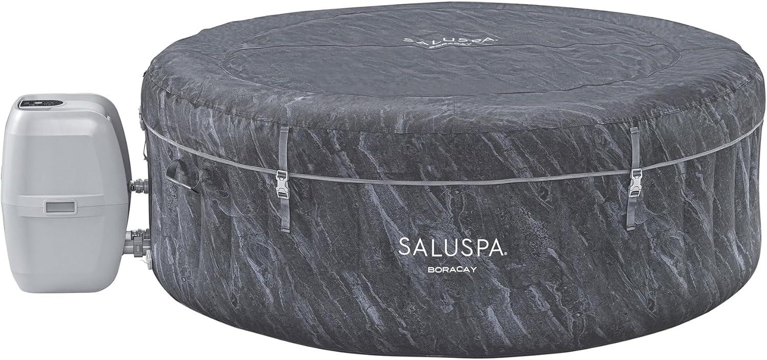 Bestway SaluSpa Fiji AirJet Large Round 2 to 4 Person Inflatable Hot Tub Portable Outdoor Spa with 120 AirJets