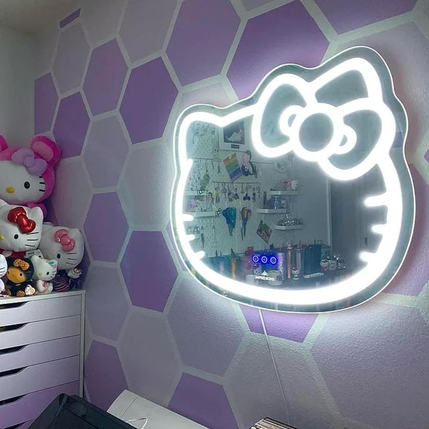 IMPRESSIONS VANITY · COMPANY Hello Kitty Wall Mirror with Wi-Fi, Smart Touch Sensitive Makeup Vanity Mirror with App Controller