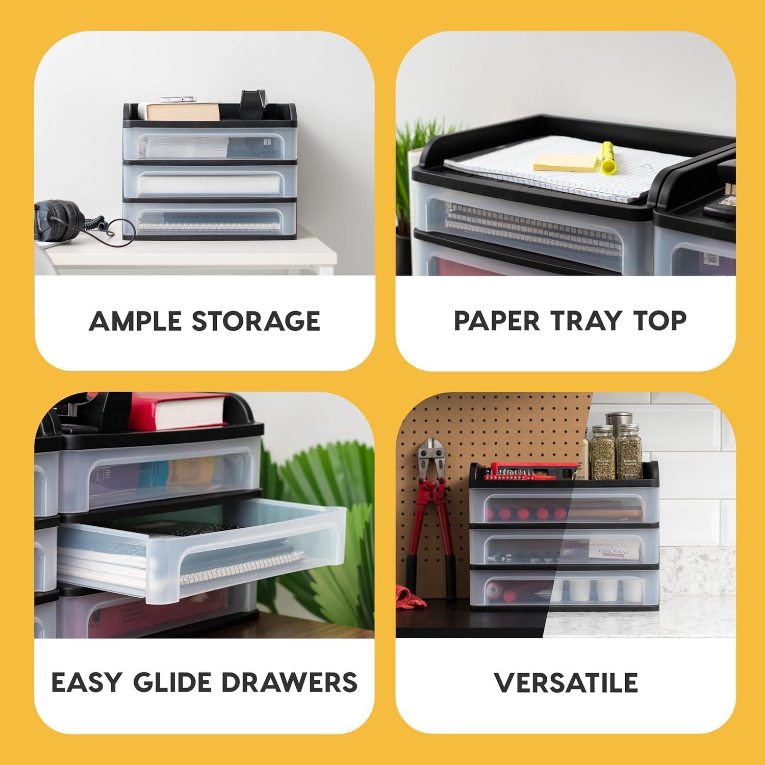 IRIS USA, Inc. Plastic Stackable Desk Organizer