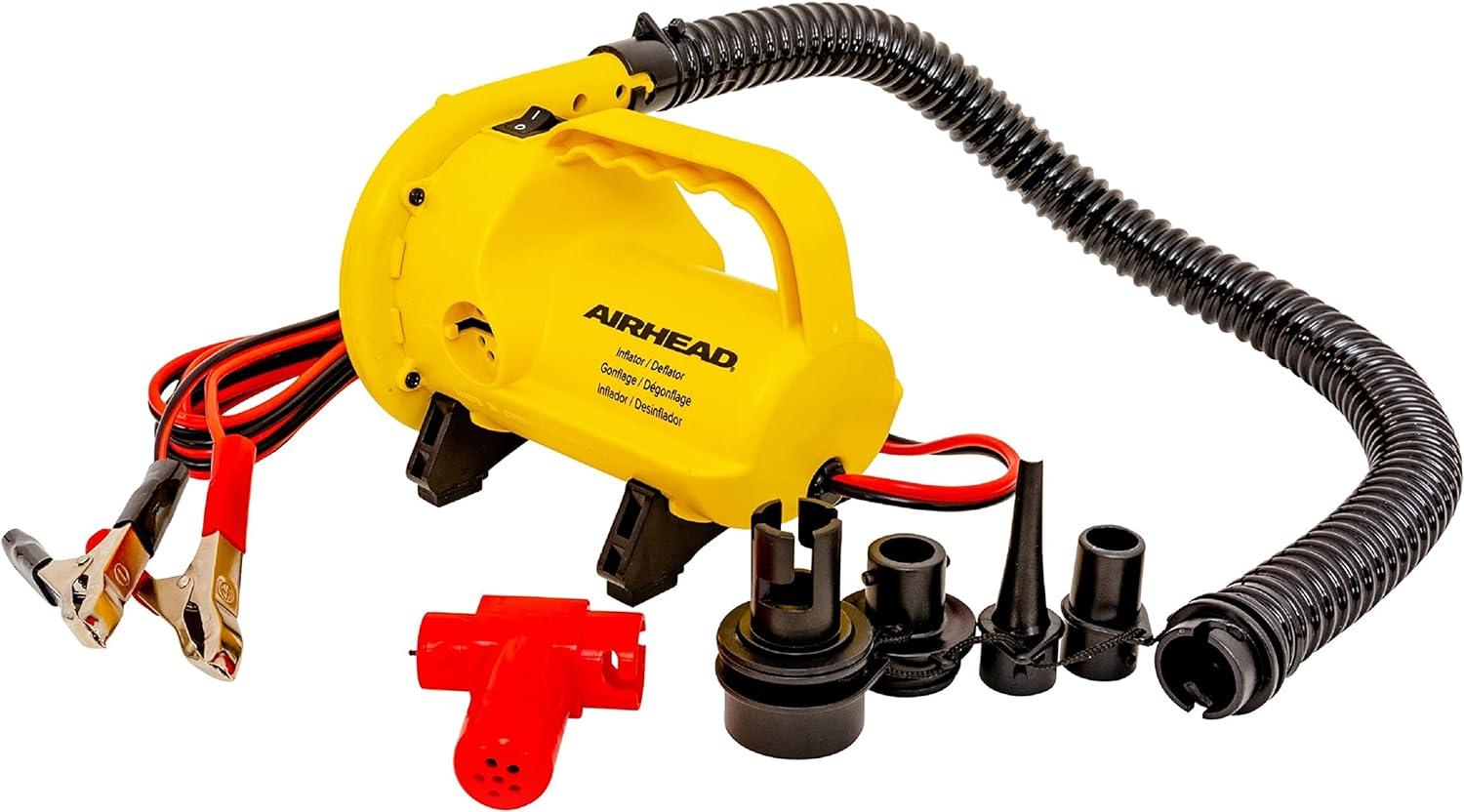 Yellow 12V High Pressure Air Pump with Adapters