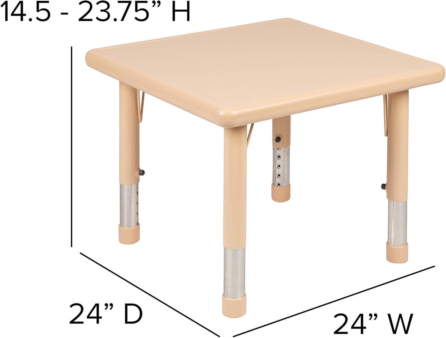 Goddard Square Plastic Adjustable Height Kids Activity Table by Flash Furniture