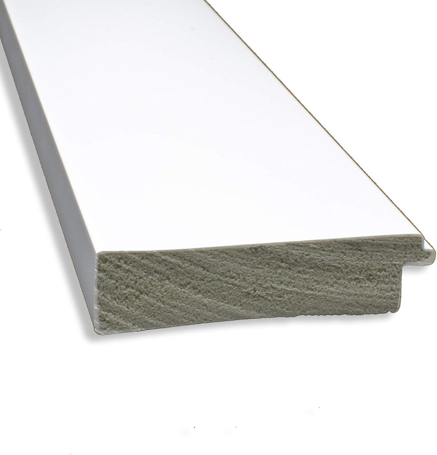 18" x 52" Flair Framed On the Door Mirror Soft White - Amanti Art: Modern Rectangle, Polystyrene Frame, No Assembly Required