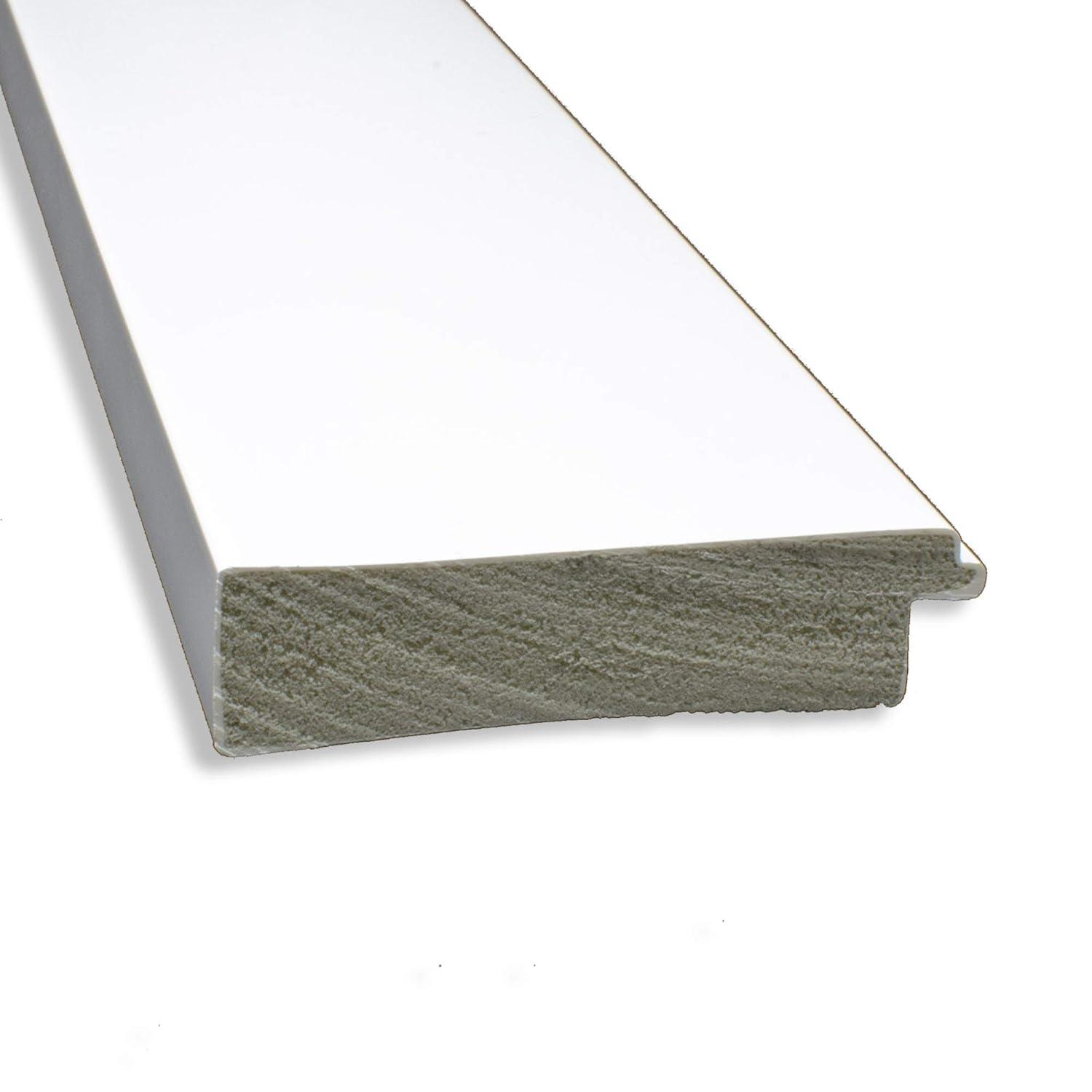 18" x 52" Flair Framed On the Door Mirror Soft White - Amanti Art: Modern Rectangle, Polystyrene Frame, No Assembly Required