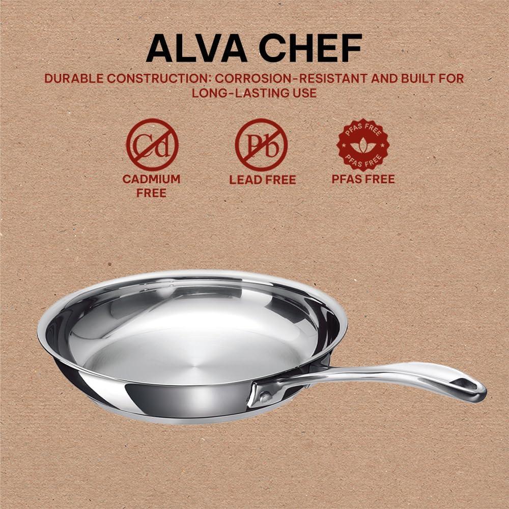 Alva Non-Toxic Stainless Steel Nonstick Frying Pan Skillet