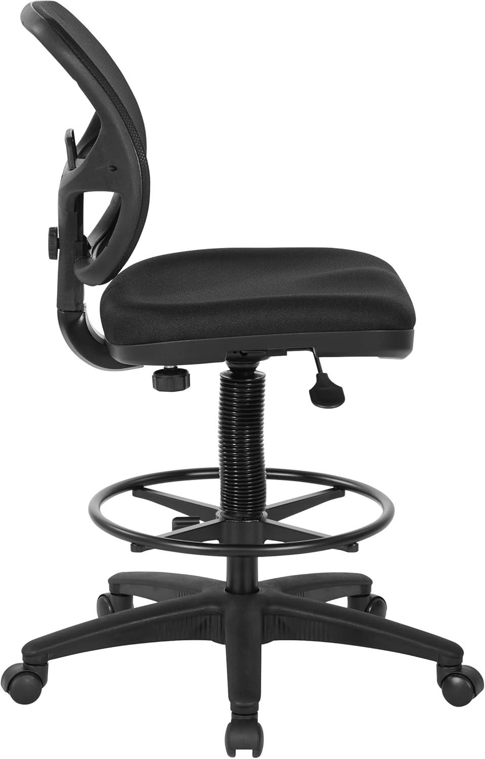 Office Star Products Deluxe Mesh Back Drafting Chair with 18-in Diameter Foot Ring