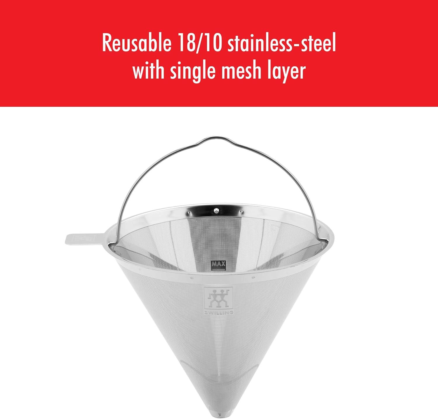 Stainless Steel Reusable Cone Coffee Filter