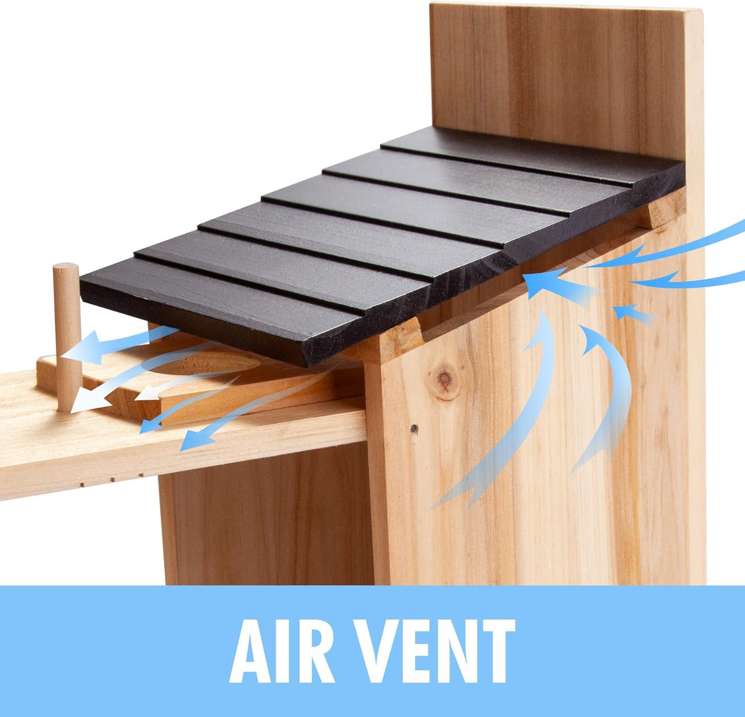 CARTMAN Hanging Colourful Birdhouse Bird Feeder, Wooden Humming Bird Nest, Garden Country Cottages Bird House, Decorative Bird Feeder Gift for Hummingbirds, Cardinal, Bluebird and Wild Birds