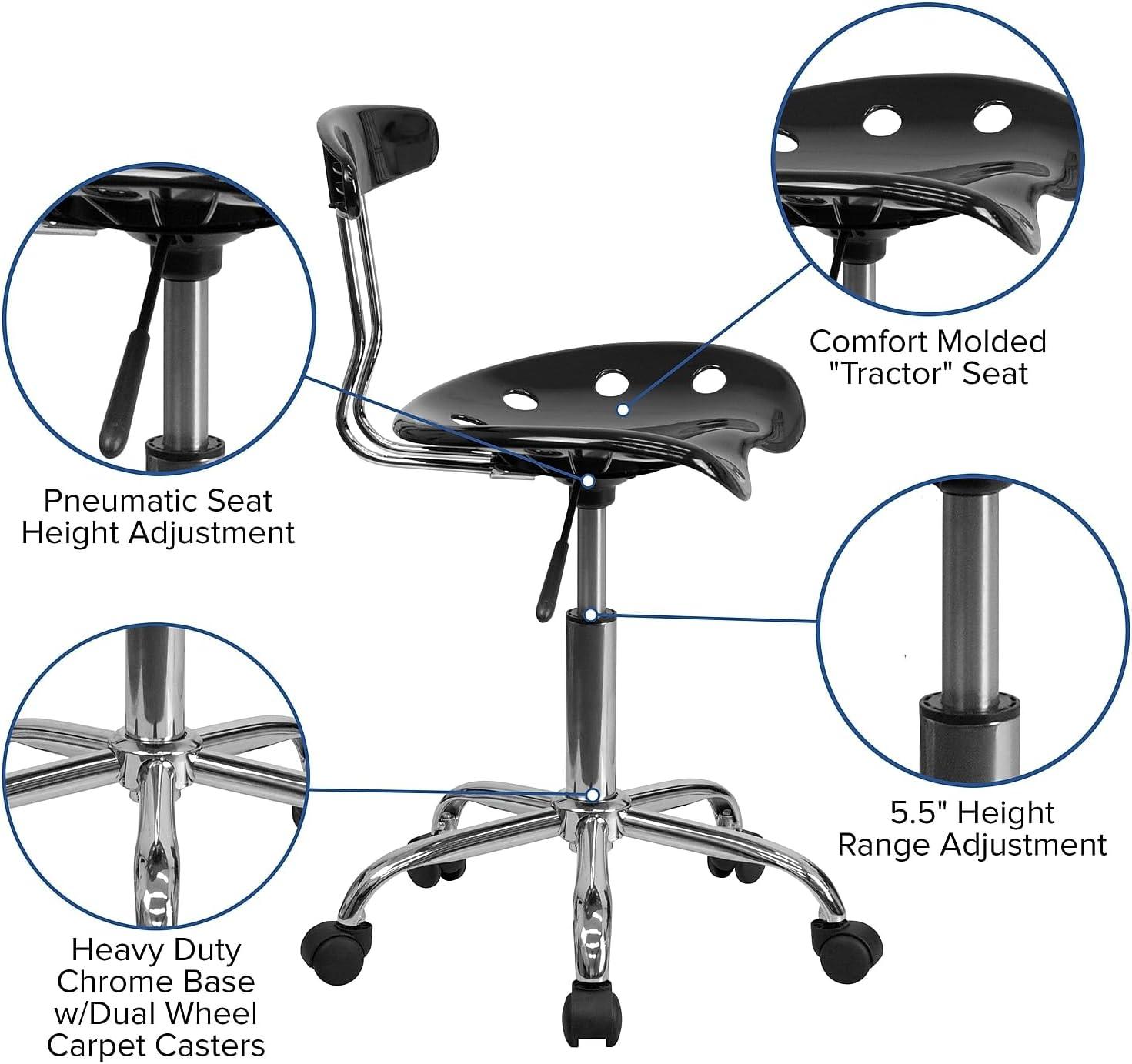 Bonavant Adjustable Swivel Chair for Desk and Office with Tractor Seat