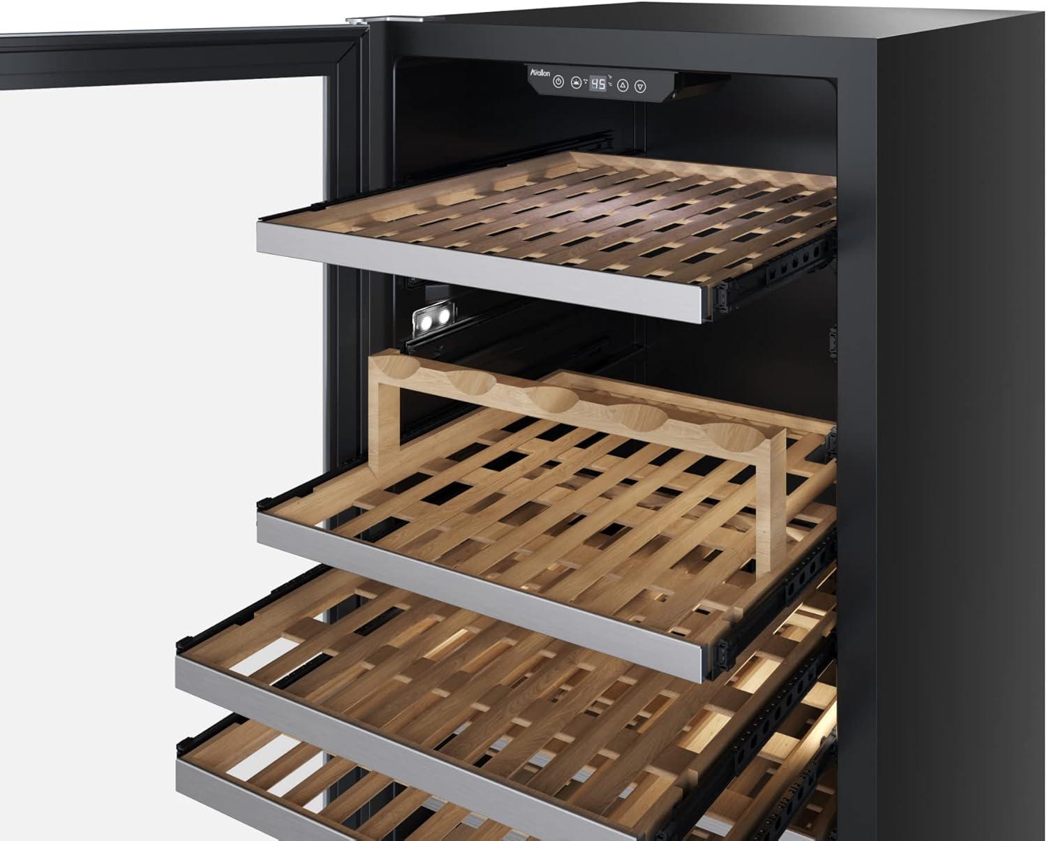 Avallon Awc243tszlh 24" Wide 150 Bottle Capacity Built-In Or Free Standing Wine Cooler -