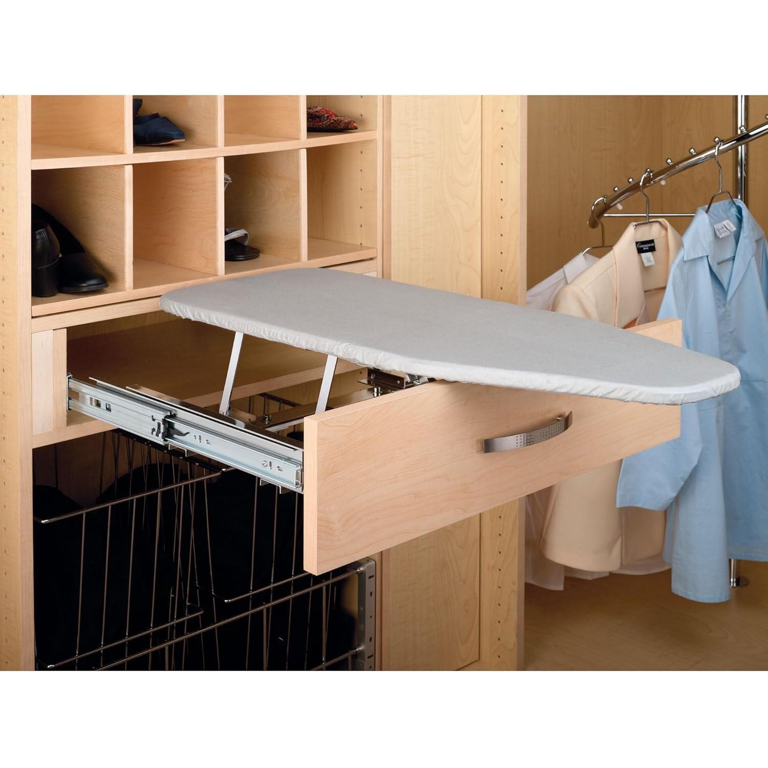 Rev-A-Shelf Rev-A-Shelf Retractable Pull Out Stowaway Closet Ironing Board, Gray