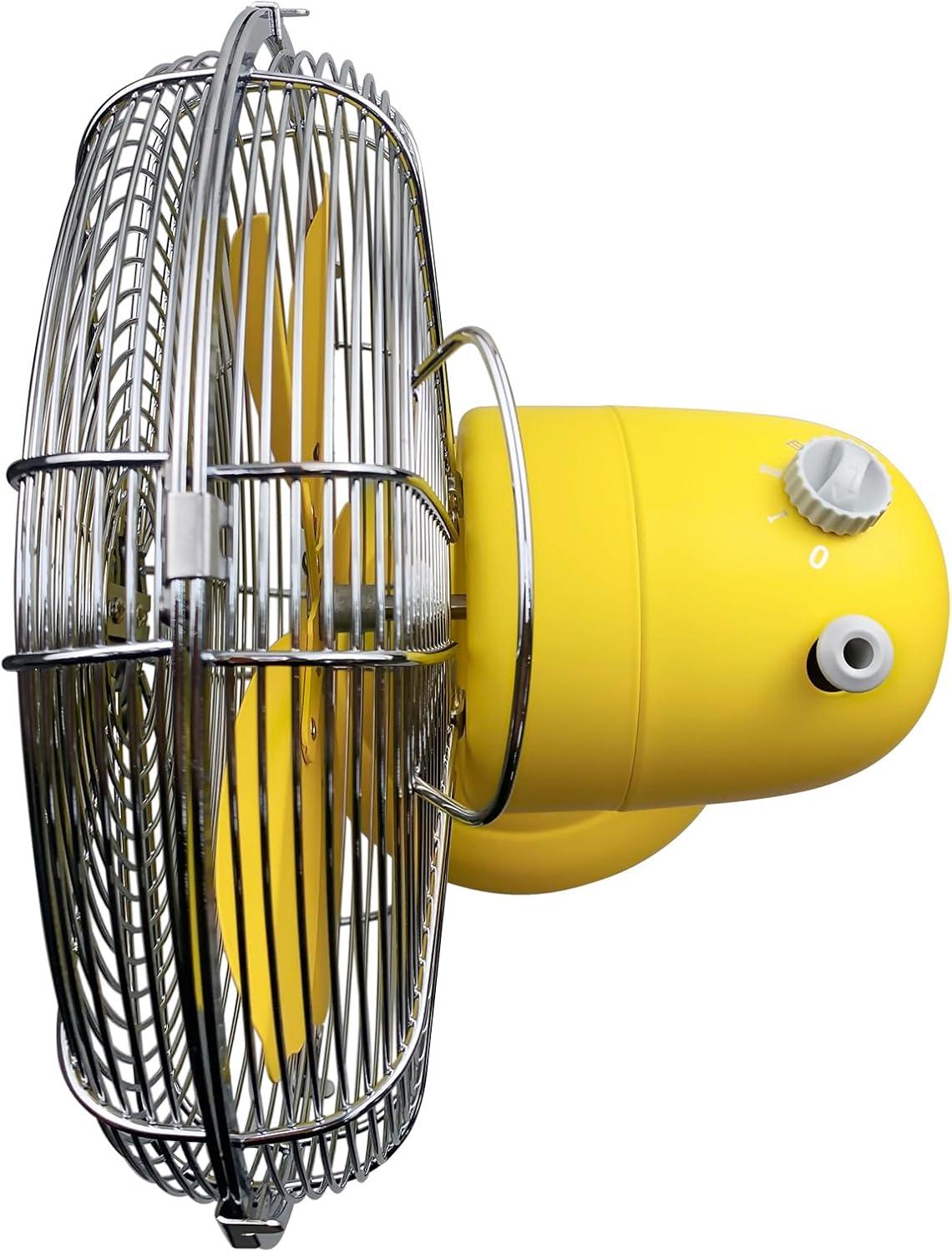 Good Housekeeping Good Housekeeping's All-Metal Retro 3-Speed 12" Oscillating Office Desk Table Fan (Multiple Finishes Available)