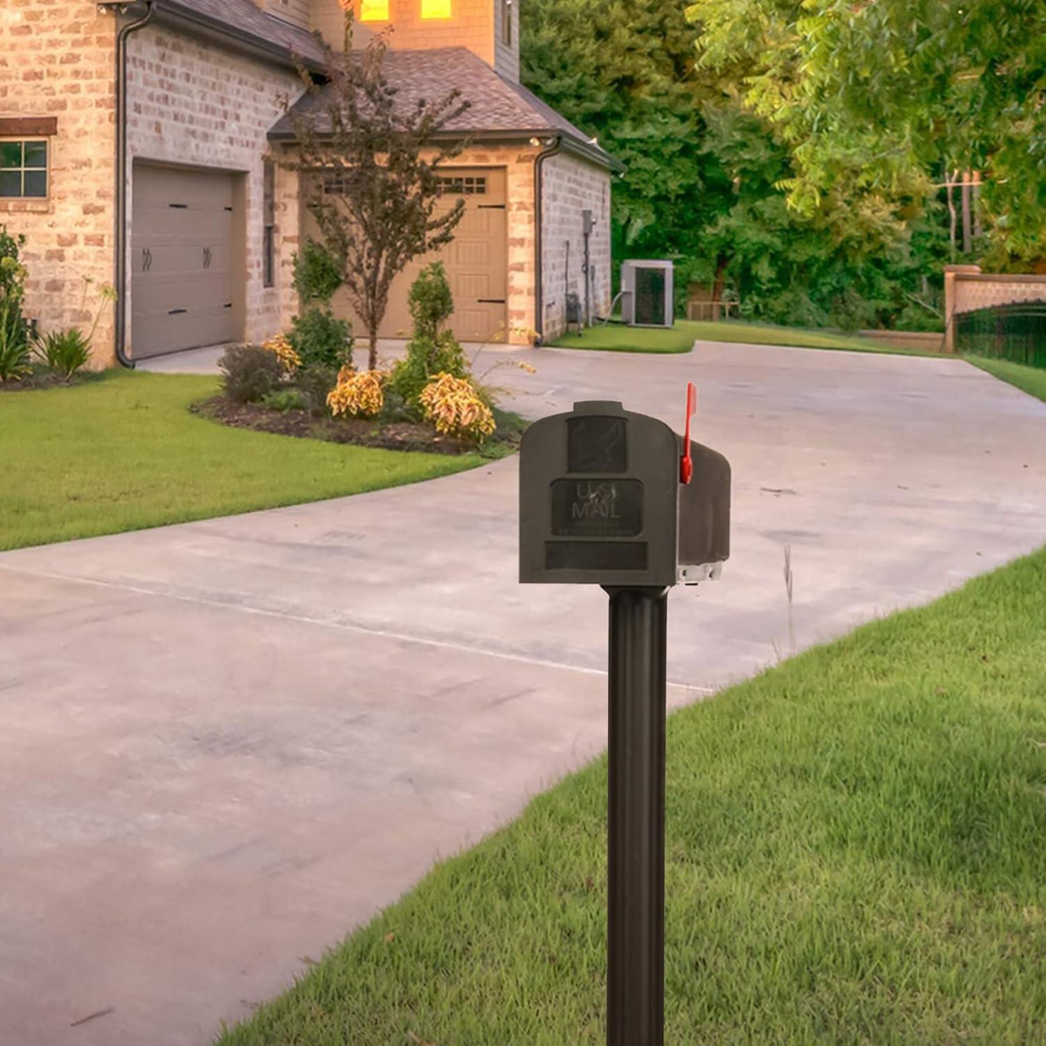 Venetian Bronze Medium Vinyl Post Mount Mailbox Kit