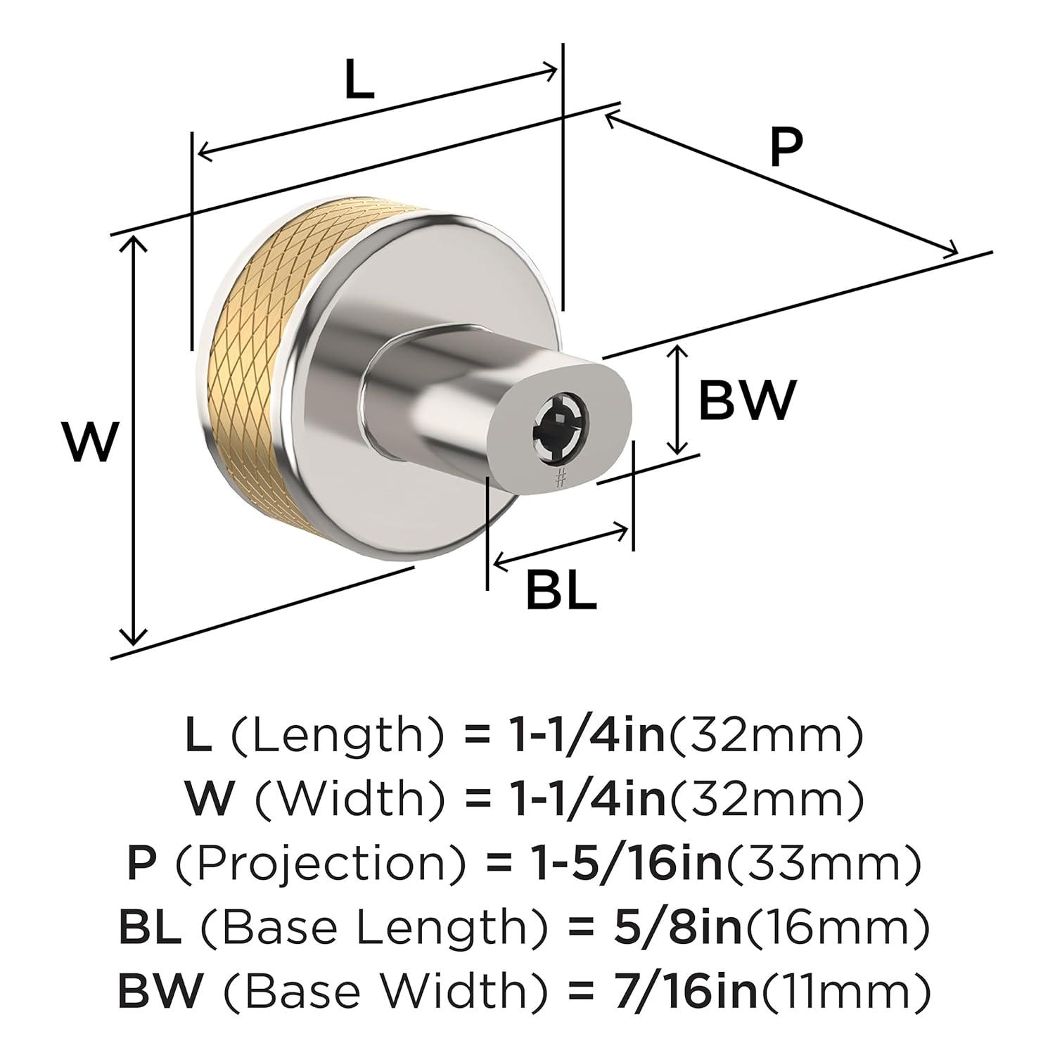 Amerock Esquire 1-1/4 inch (32mm) Diameter