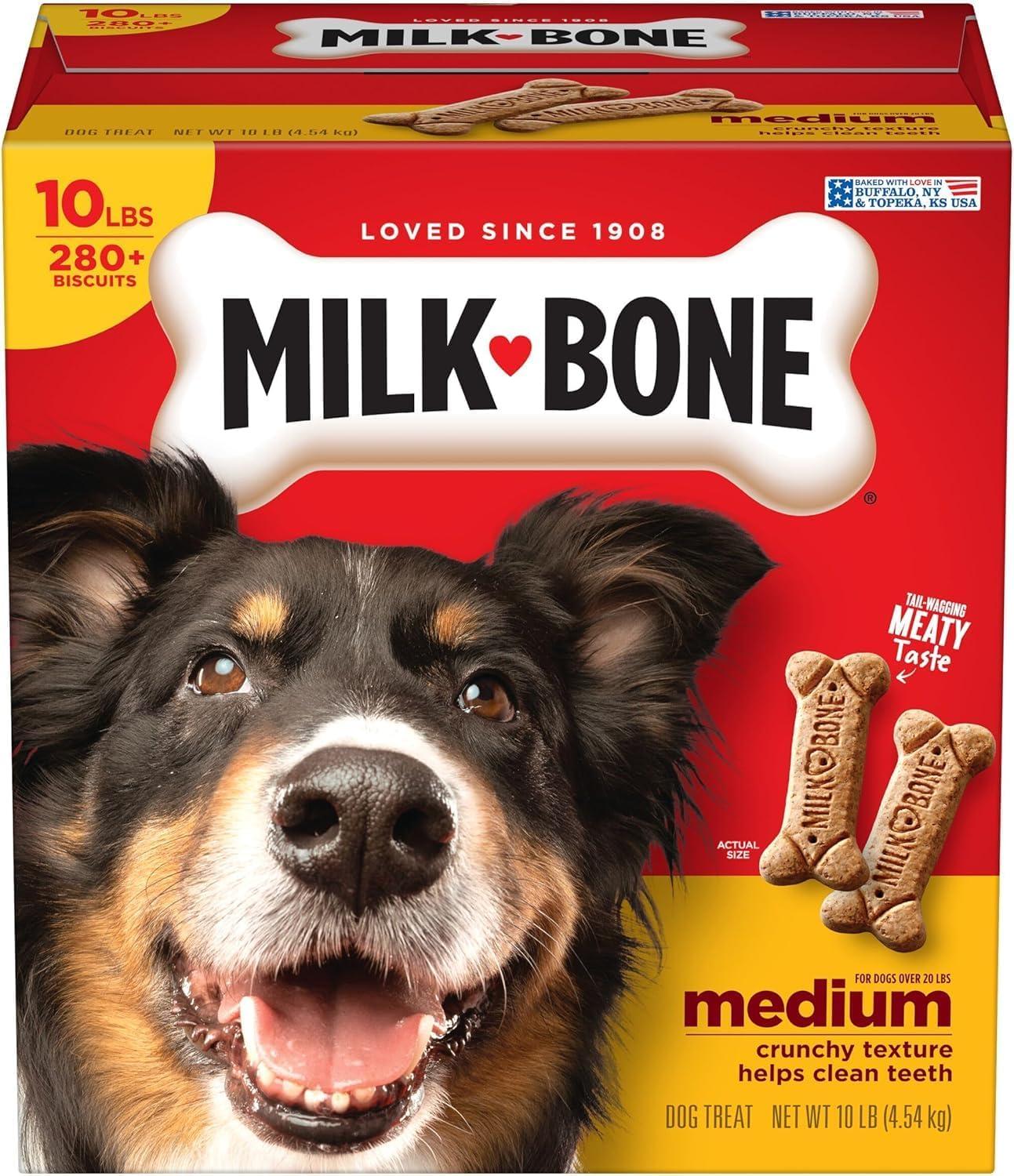 Milk-Bone Biscuits Flavored Medium Dog Treats - 10lbs