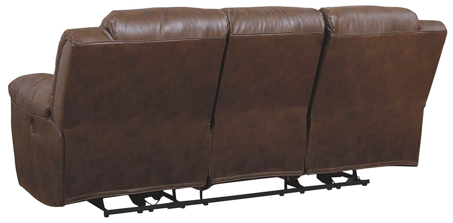 Signature Design by Ashley Stoneland Reclining Sofa in Chocolate
