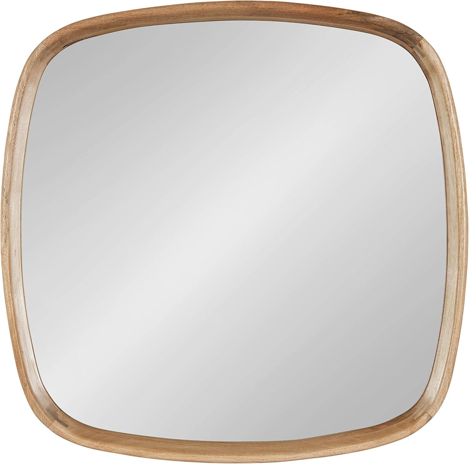 Kate and Laurel Prema Framed Wall Mirror, 26x26, Natural