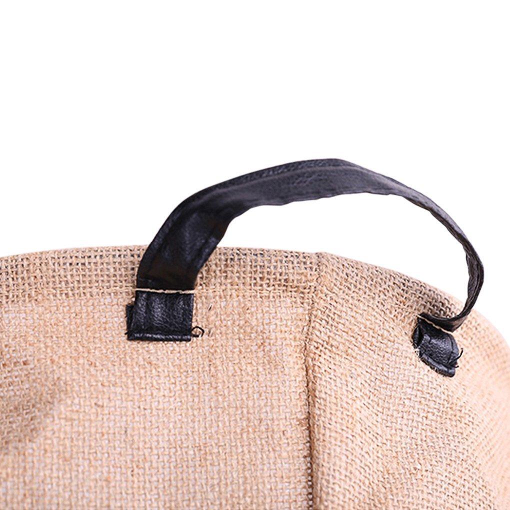 Pop-up Laundry Hampers Waterproof Cotton Linen Foldable Round Storage Bucket Organizer Dirty Clothes Shoes Basket Holder Baby's Toys Collection Box Closet Bin+3 Handles "SOCKS" Print