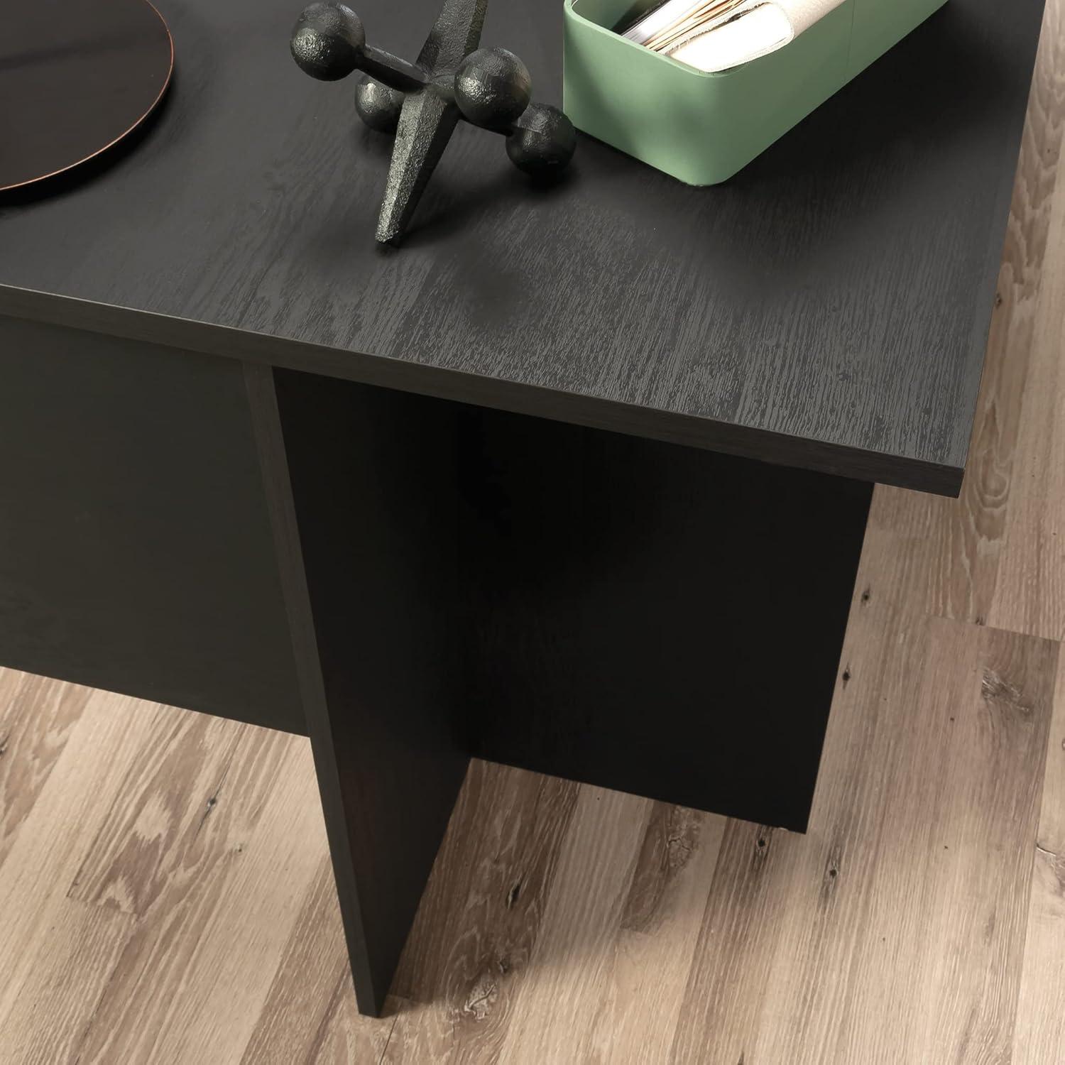 Raven Oak L-Shaped Desk with Drawer and Filing Cabinet