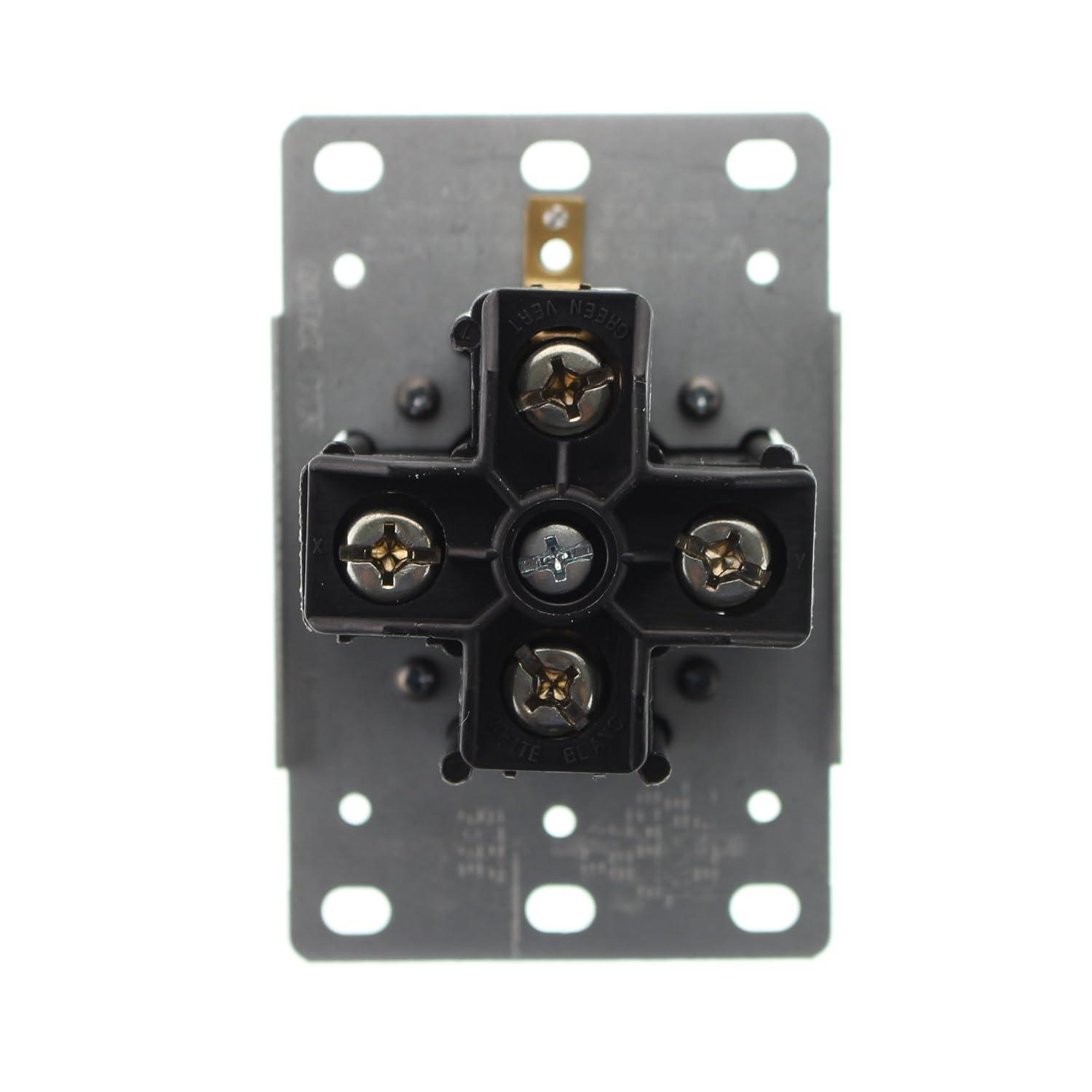278-S00 4-Wire, 30-Amp, 250V Flush Mount Dryer Receptacle,Black