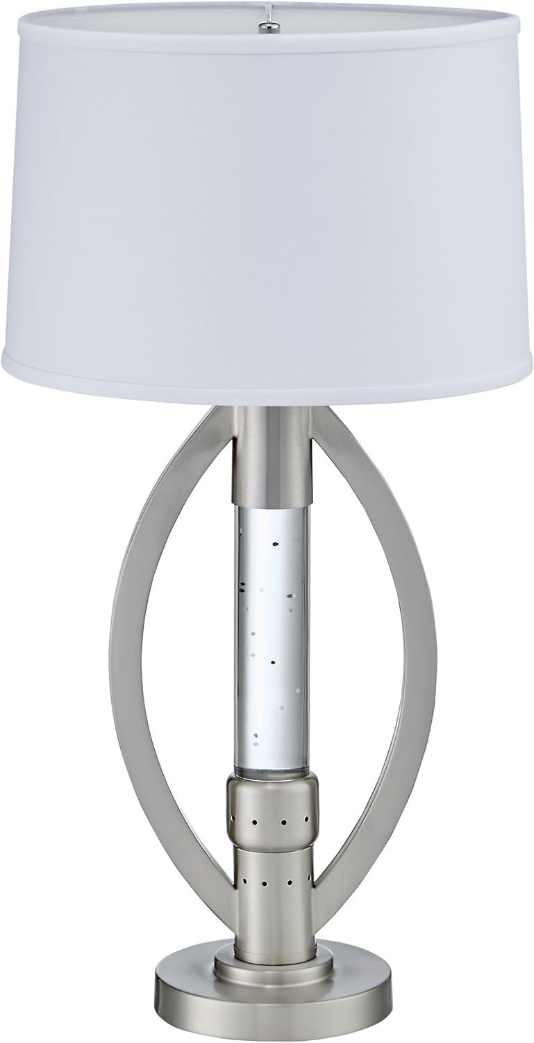 Satin Nickel Contemporary Mood Table Lamp with Dancing Water Effect