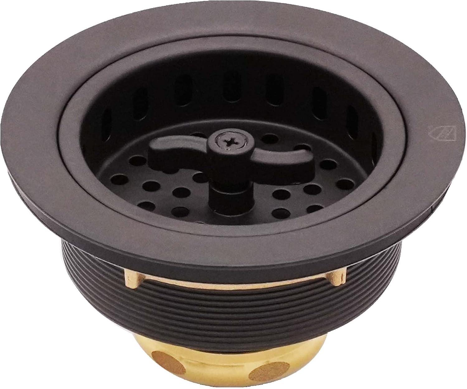 3-1/2" Wing Nut Twist Style Kitchen Sink Basket Strainer