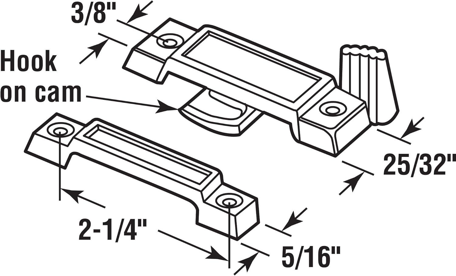 Black Diecast Zinc Sliding Window Sash Lock