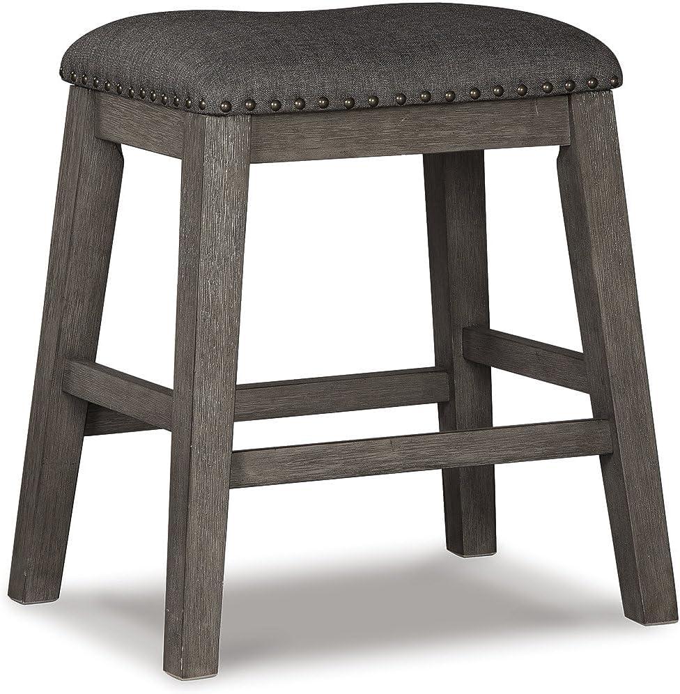 Signature Design by Ashley Caitbrook Rustic 24.4" Counter Height Upholstered Barstool, Set of 2