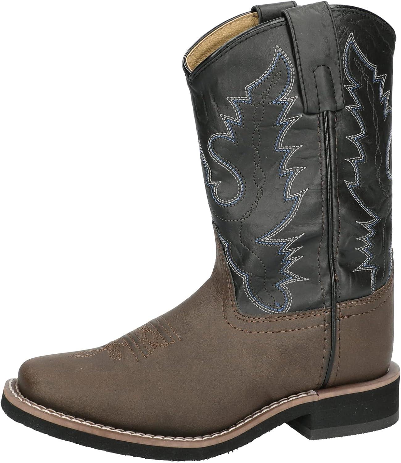 SMOKY MOUNTAIN BOOTS Kids Monterey Western Boots, Color: Brown/Black, Size: 6 (1575T-6R)